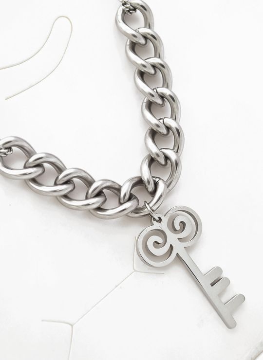 SET DE COLLAR, DIJE Y ARETES EN ACERO INOXIDABLE 316L