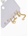 SET DE ARETES X 3 PARES SECUENCIA XUPING/ RODIO CALIDAD AAA 