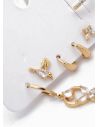 SET DE ARETES X 3 PARES SECUENCIA XUPING/ RODIO CALIDAD AAA 
