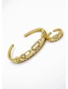 SET DE PULSERA TIPO BRAZALETE CON ANILLO GRADUABLE EN COVERGOLD RODINADO