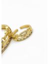 SET DE PULSERA TIPO BRAZALETE CON ANILLO GRADUABLE EN COVERGOLD RODINADO
