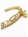 SET DE PULSERA TIPO BRAZALETE CON ANILLO GRADUABLE EN COVERGOLD RODINADO
