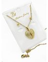 SET DE COLLAR CON ARETES, DIJE EN COVERGOLD RODINADO
