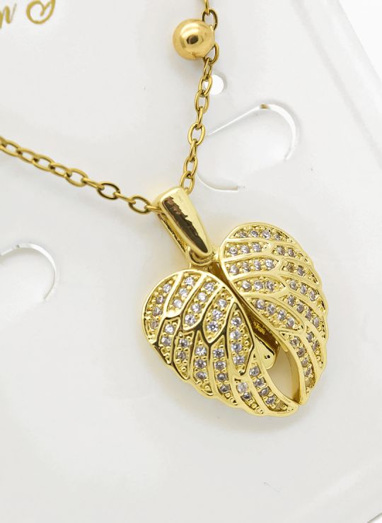 SET DE COLLAR CON ARETES, DIJE EN COVERGOLD RODINADO