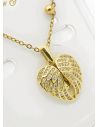 SET DE COLLAR CON ARETES, DIJE EN COVERGOLD RODINADO