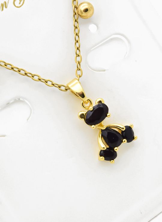 SET DE COLLAR CON ARETES, DIJE EN COVERGOLD RODINADO