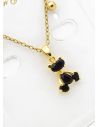 SET DE COLLAR CON ARETES, DIJE EN COVERGOLD RODINADO