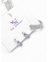 SET DE ARETES 1 PAR Y SOLITARIO TENDENCIA XUPING/ RODIO