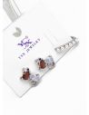 SET DE ARETES 1 PAR Y SOLITARIO TENDENCIA XUPING/ RODIO