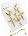 SET DE COLLAR, ARETES Y DIJE EN RODIO CON MICROCIRCIONES