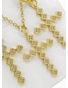 SET DE COLLAR, ARETES Y DIJE EN RODIO CON MICROCIRCIONES
