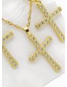SET DE COLLAR, ARETES Y DIJE EN RODIO CON MICROCIRCIONES