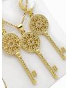 SET DE COLLAR, ARETES Y DIJE EN RODIO CON MICROCIRCIONES