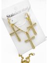 SET DE COLLAR, ARETES Y DIJE EN RODIO CON MICROCIRCIONES