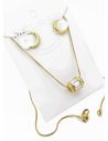 SET DE COLLAR, ARETES Y DIJE EN RODIO CON MICROCIRCIONES