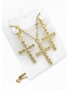 SET DE COLLAR, ARETES Y DIJE EN RODIO CON MICROCIRCIONES