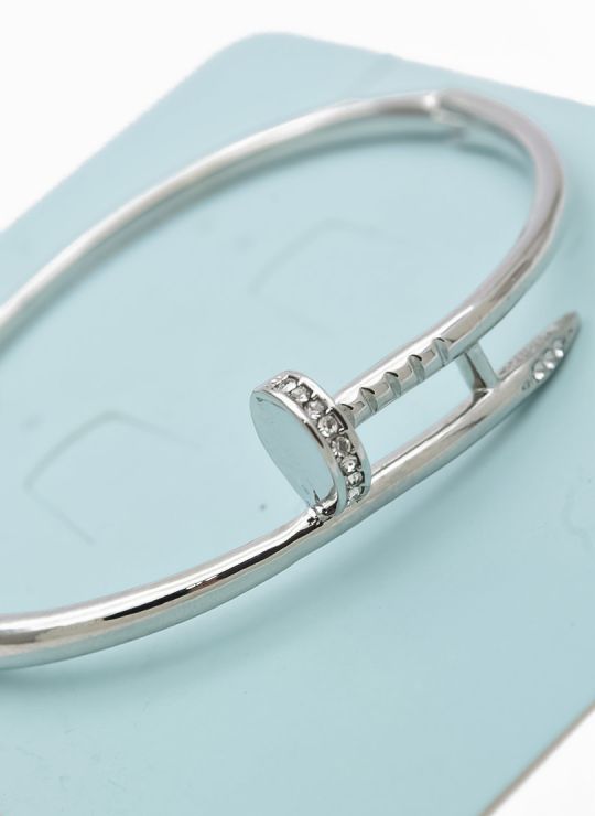 PULSERA TIPO BRAZALETE EN RODIO MICROCIRCONES