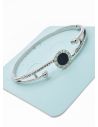 PULSERA TIPO BRAZALETE EN RODIO MICROCIRCONES