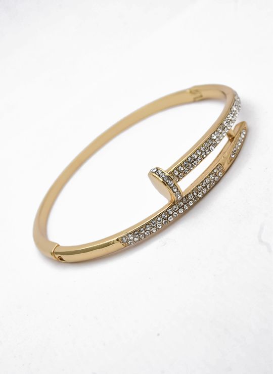 PULSERA TIPO BRAZALETE EN RODIO MICROCIRCONES