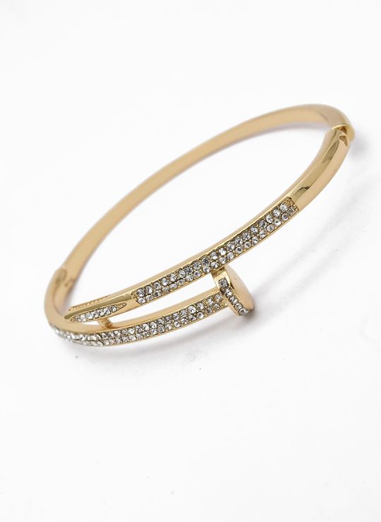 PULSERA TIPO BRAZALETE EN RODIO MICROCIRCONES