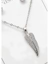 SET DE COLLAR, ARETES Y DIJE EN RODIO CON MICROCIRCIONES