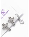 SET DE ARETES 1 PAR Y SOLITARIO TENDENCIA XUPING/ RODIO
