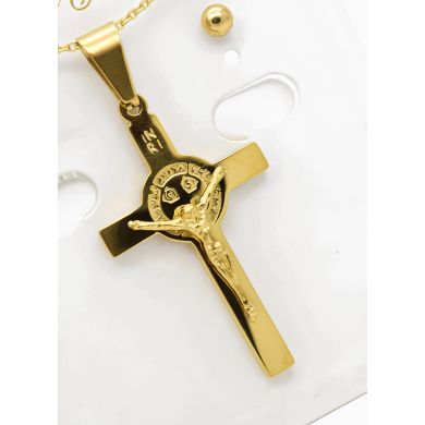 SET DE COLLAR, DIJE Y ARETES EN ACERO INOXIDABLE 316L SET DE COLLAR, DIJE Y ARETES EN ACERO INOXIDABLE 316L