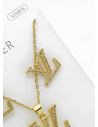 SET DE COLLAR, ARETES Y DIJE EN RODIO CON MICROCIRCIONES