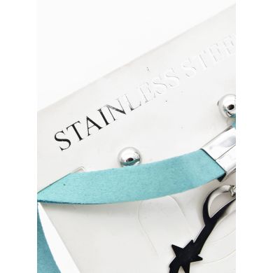 SET DE COLLAR TIPO CHOKER, DIJE Y ARETES EN ACERO INOXIDABLE 316L