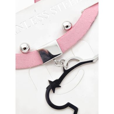 SET DE COLLAR TIPO CHOKER, DIJE Y ARETES EN ACERO INOXIDABLE 316L