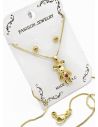 SET DE ARETES, DIJE Y CADENA EN RODIO CON MICROCIRCIONES (ARETES PODRIAN VARIAR)