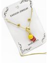 SET DE ARETES, DIJE Y CADENA EN RODIO CON MICROCIRCIONES (ARETES PODRIAN VARIAR)