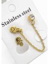 ARETES MEDIANOS CON EARCUFF EN ACERO INOXIDABLE 316L