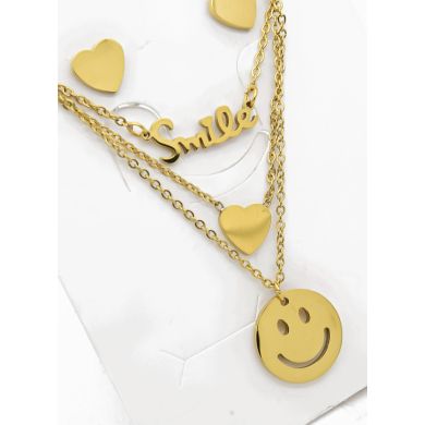 SET DE COLLAR, ARETES, DIJE EN ACERO INOXIDABLE 316L