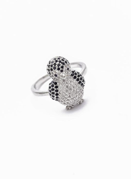 ANILLO GRADUABLE EN RODIO CON MICROCIRCONES ESPECIALES