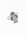 ANILLO GRADUABLE EN RODIO CON MICROCIRCONES ESPECIALES