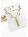 SET DE COLLAR Y ARETES - DIJE EN ORO GOLDFILLED CON MICROCIRCIONES / GARANTIA
