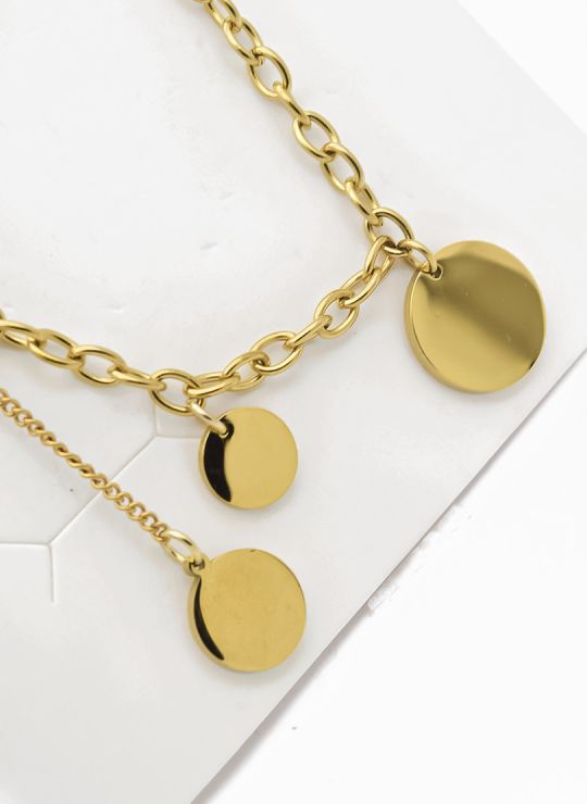 SET DE COLLAR, ARETES, DIJE EN ACERO INOXIDABLE 316L