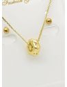 SET DE COLLAR Y ARETES - DIJE EN RODIO CON MICROCIRCIONES / GARANTIA
