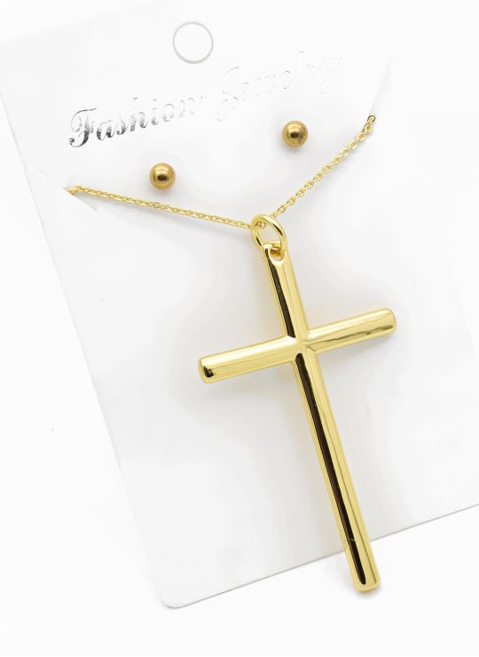 SET DE COLLAR Y ARETES - DIJE EN RODIO CON MICROCIRCIONES / GARANTIA