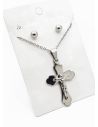 SET DE COLLAR, ARETES, DIJE EN ACERO INOXIDABLE 316L