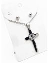 SET DE COLLAR, ARETES, DIJE EN ACERO INOXIDABLE 316L