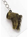 LLAVERO 3D CON HERRAJES / MOSQUETON/ METALICO GOMA