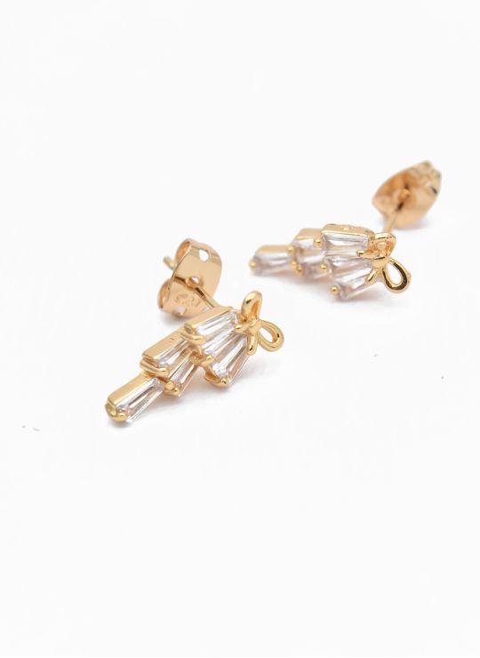 ARETES RODIO MARCA XUPING MICROCIRCONES /YSX CALIDAD AAA