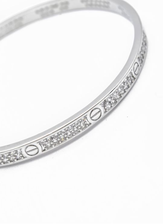PULSERA TIPO BRAZALETE EN RODIO CALIDAD AAA MICROCIRCONES VIP