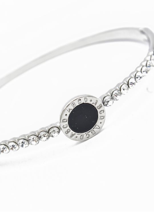 PULSERA TIPO BRAZALETE EN RODIO CALIDAD AAA MICROCIRCONES VIP