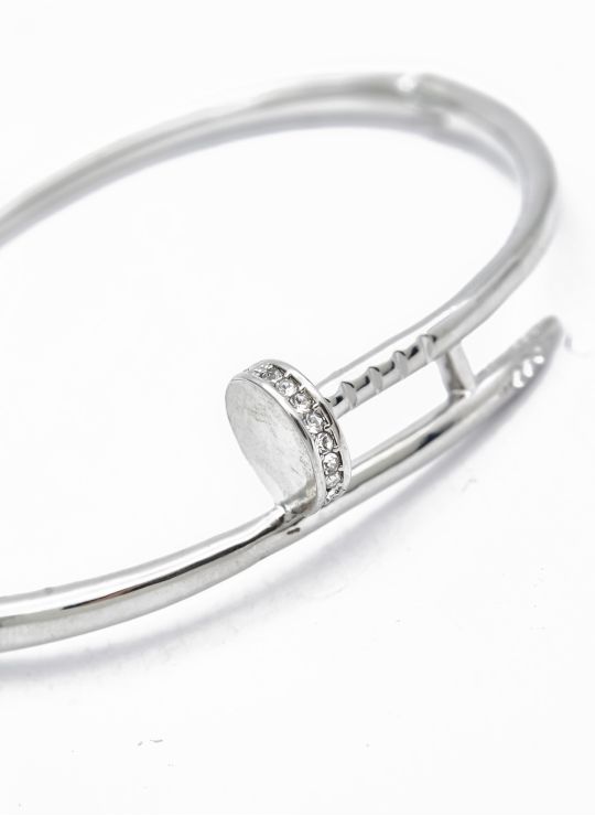PULSERA TIPO BRAZALETE EN RODIO CALIDAD AAA MICROCIRCONES VIP
