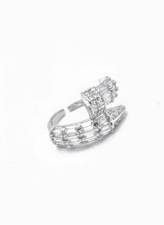 ANILLO GRADUABLE RODIO XUPING CRISTALES
