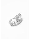 ANILLO GRADUABLE RODIO XUPING CRISTALES