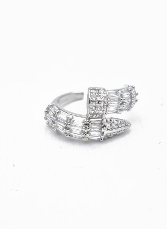 ANILLO GRADUABLE RODIO XUPING CRISTALES